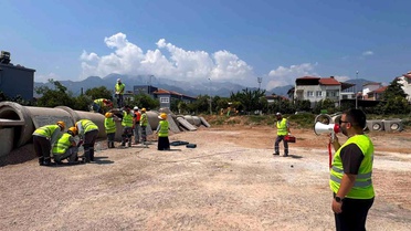 Merkezefendi Enkazda Arama Kurtarma Eğitim Alanında afetlere hazırlık sürüyor