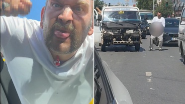 Trafik magandasından iğrenç hareketler! Önce dilini çıkardı, sonra cinsel organını gösterdi