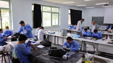 Trakya Üniversitesi'nde Öğrenciler İskelet Çalışması Yapıyor