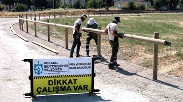 Kocaeli'de Gölcük Rahvan At Tesisi yarışlar öncesi bakıma alındı