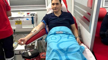 Çermik Kaymakamı Karataş kan bağışında bulundu