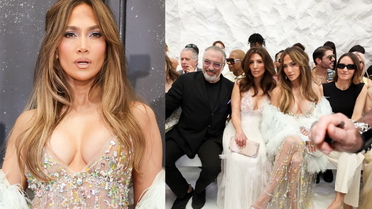 Jennifer Lopez, transparan elbisesiyle tüm bakışları üzerine topladı