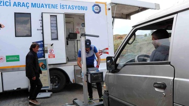 Oltu'da Gezici Araç Muayene Desteği
