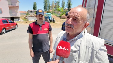 Leylek Yavrusu İtfaiye Ekibiyle Kurtarıldı