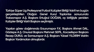 Ertuğrul Doğan Yeniden Başkan