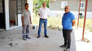 Germencik'te düğün salonu modern görünüme kavuşuyor