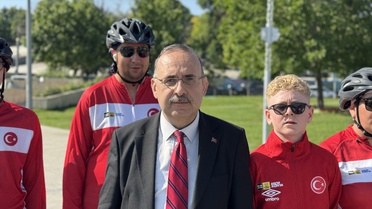 Görme engelli bisikletçilerden 259 km'lik vefa yolculuğu