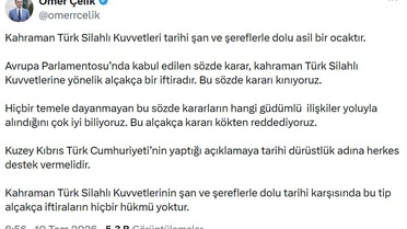 Çelik'ten Avrupa Parlamentosu'na Tepki