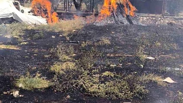 Siirt bir evin bahçesinde çıkan yangın söndürüldü