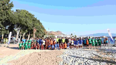 Bodrum'da 1. Günbatımı Çocuk Plaj Futbol Şenliği başladı