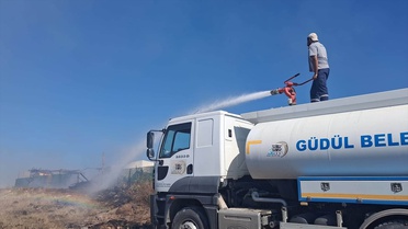 Güdül'de Anız Yangını Söndürüldü