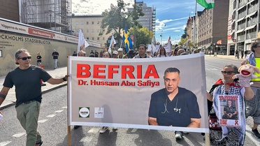 Stockholm'de İsrail Protestosu
