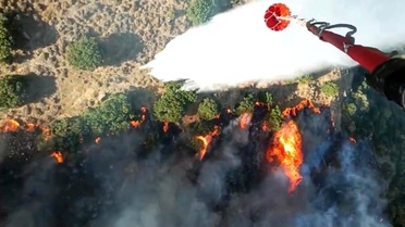 Menemen'de Ziraat Alanında Yangın