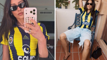 Dünyaca ünlü oyuncu Shay Mitchell, Fenerbahçe formalı pozlarıyla büyüledi