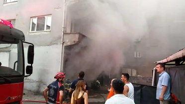 Ereğli'de Boş Binada Yangın
