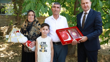 Kaymakam Çelik, şehit ailesine ziyaret