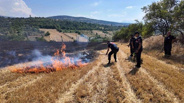 Karabük'te Anız Yangını Kontrol Altına Alındı