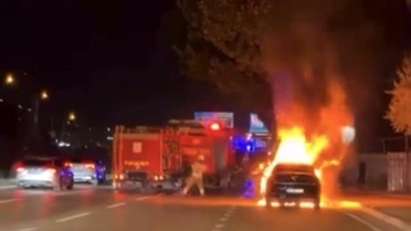 Bursa'da Otomobil Yangını