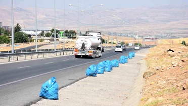 Siirt'te çevre yolunda kapsamlı temizlik mesaisi