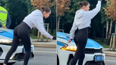Trafik cezasına üzüleceğine bakın ne yaptı