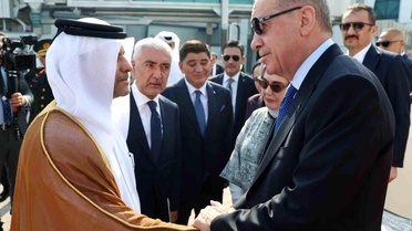 Erdoğan, Katar'da eski Emir için taziye ziyaretinde