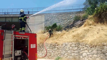 Hamsu Köprüsü'nde çıkan yangın söndürüldü