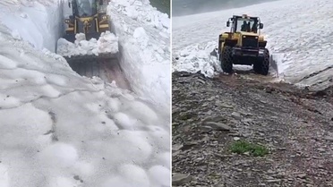 Türkiye kavrulurken Kars'ta 3 metre kar şaşkınlığı