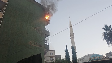Nusaybin'de Apartman Yangını