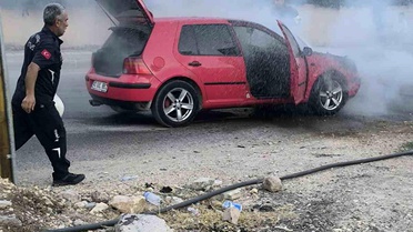 Adıyaman'da Otomobil Yangını