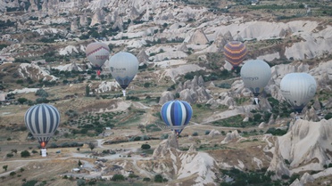 Nevşehir'de 15 Temmuz anma balonları gökyüzünde