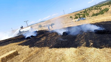 Sinop'ta balya makinesi arızası yangın çıkardı