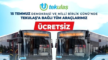 Tekirdağ'da 15 Temmuz'da ulaşım ücretsiz