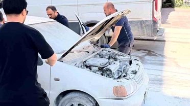 Tuşba'da Otomobil Yangını