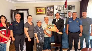 Kaymakam Öter'den ilk ziyaret şehit ailesine