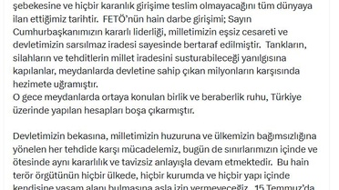 Fidan: FETÖ'ye hiçbir yerde yaşam alanı vermeyeceğiz