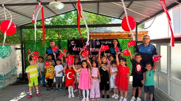 Polisten Kur’an kursu öğrencilerine 15 Temmuz anma programı