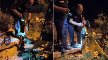 Demir borunun içinde ölümü bekledi: Nefes kesen operasyonla kurtarıldı