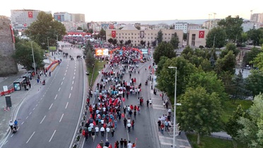 Kayseri'de 15 Temmuz Demokrasi Yürüyüşü