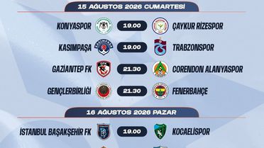 Süper Lig 2025-2026 fikstürü açıklandı, Galatasaray-Çorum FK ile başlıyor