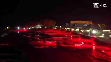 Pamukkale ve Hierapolis, 15 Temmuz'da Türk bayrağının renkleriyle aydınlatıldı