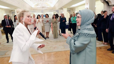 Görüntüler ilk kez yayınlandı! Ajda Pekkan, First Lady'ler için sahne aldı