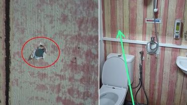 Mide bulandıran görüntü! Genç kadın tuvalete girince fark etti