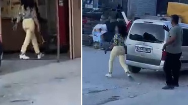 Sanayide çekiçli intikam: Genç kadın sevgilisini dükkanını basıp dehşet saçtı