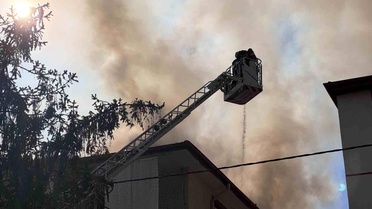 Kayseri'de Apartman Çatısında Yangın