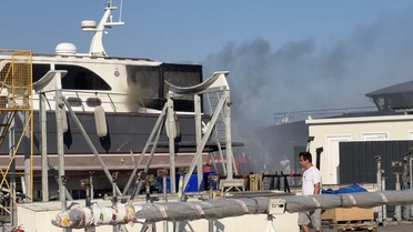 Pendik Marina'da Tekne Yangını