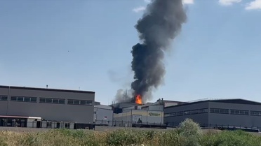 Kahramankazan'da Fabrika Yangını