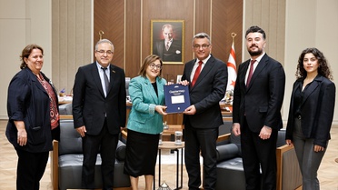 KKTC Cumhurbaşkanı Erhürman, Fatma Şahin'i kabul etti