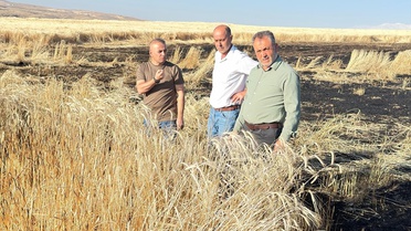 Şarkışla'da Tarım Arazisinde Yangın
