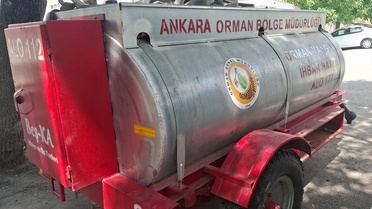 Beypazarı'nda Yangın Öncesi Su Tankeri Dağıtımı