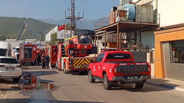 Kestel'de kumaş fabrikasında yangın